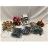 Image 1 : Tote Full Of Christmas Collectibles, Lights, Buildings, Etc..