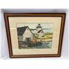 Image 1 : Framed Watercolor And Ink "North Rustico Harbour P.E.I" By Dave Fisher