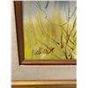 Image 2 : Large Framed Oil On Canvas Of Forest Cottage Scene Signed Walter