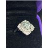 Image 2 : 925 Floating Double Halo Ring With Round Cut White Moissanite And 71 Cubic Zirconium