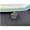 Image 2 : Emerald, Citrine, And Garnet Ring In 925 Sterling Silver