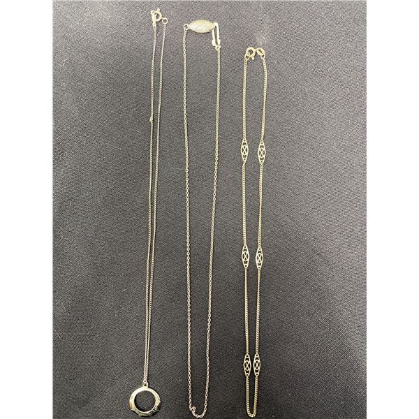 3 Sterling Silver Necklaces