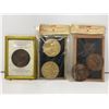 Image 1 : 2 Vintage Coin Wall Plaques Including Indian Head 1 Cent And 1907 Double Eagle, And Framed Bronze In