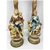 Image 2 : Pair Of Italian Figural Lamps With Jack In The Pulpit Shades