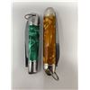 Image 1 : Pair Of Pocket Knives With Colorful Inlay, One Is Sheffield