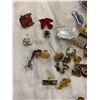 Image 2 : Assortment Of Collectibles, Bristle Blue Glass, Pins, Cardinal Clock, Birds, Etc..