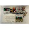 Image 1 : Large Assortment Of Miniature Cars, Boats, Canon Pencil Sharpener, Tin Bicycle Toy, Etc..