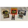 Image 1 : 6 Assorted Model Tractors, Gas Pump, Mack Delivery Van, And Firetruck In Original Boxes