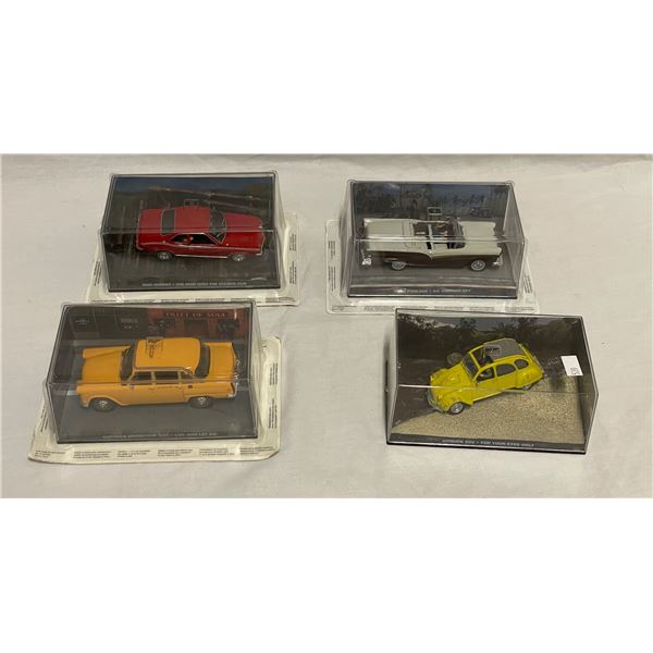 4 007 Model Cars In Original Blister Packs From Various James Bond Movies