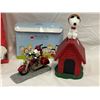 Image 2 : Assorted Peanuts Collectibles, Calendar, Coin Bank, Motorcycle, Etc..