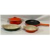 Image 1 : Assorted Le Creuset, Frying Pan, Mini Casserole Dish, Etc..