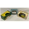 Image 1 : Ertl John Deere Cart In Original Box, Ertl 1957 Thunderbird, And Ertl Mack Bulldog