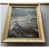Image 1 : Framed Oil On Canvas " River Logger" Signed By Artist