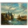 Image 1 : Oil On Canvas Of European Winter Scene