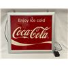 Image 1 : Hanging Framed Light Up Enjoy Ice Cold Coca Cola Sign