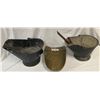Image 1 : Coal Buckets, Brass Fireplace Fire Wood Holder, Utensils, Etc.…