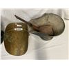Image 2 : Coal Buckets, Brass Fireplace Fire Wood Holder, Utensils, Etc.…