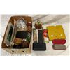 Image 1 : Box Full Of Collectibles, Spurs, Hand Purse, Royal Albert Plate, Paper Ephemera, Holsters, Shaving S