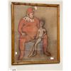 Image 1 : Framed Print Of Red Jester And Child