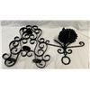 Image 1 : 2 Metal Art Wall Hanging Candle Holders