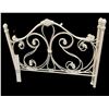 Image 1 : Vintage Painted White Metal Head Board And Foot Board