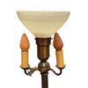 Image 2 : Vintage Brass Floor Lamp With Milk Glass Shade With 3 Exterior Lights