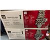 Image 2 : 3 Boxed Christmas Trees, 4Ft Savanah Berry Potted Tree, And 4.5 Ft Led Prelit Flocked Pine Potted Tr