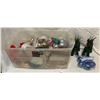 Image 1 : Tote Full Of Christmas Gear, Ornaments, Figures, Etc..