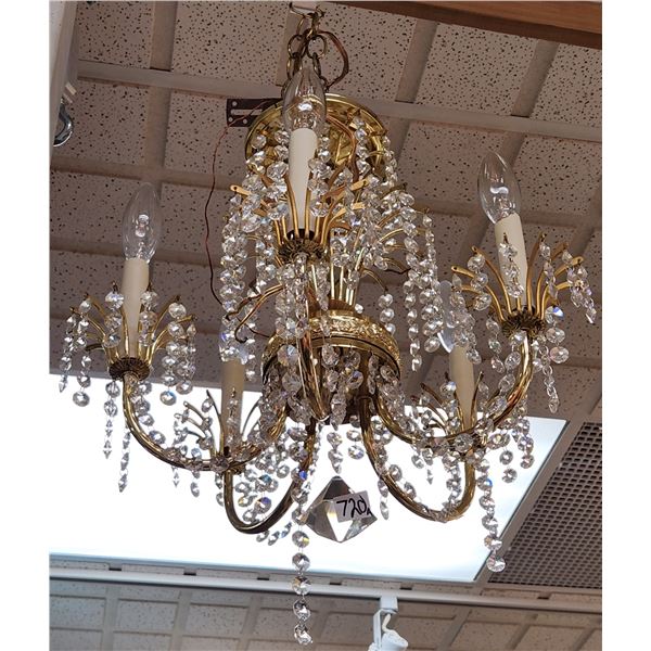 Hanging Crystal Light Up Chandelier