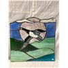 Image 1 : Vintage Leaded Stain Glass Window Of Goose Flying