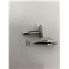 Image 2 : Sterling Silver Cuff Link And Tie Clip