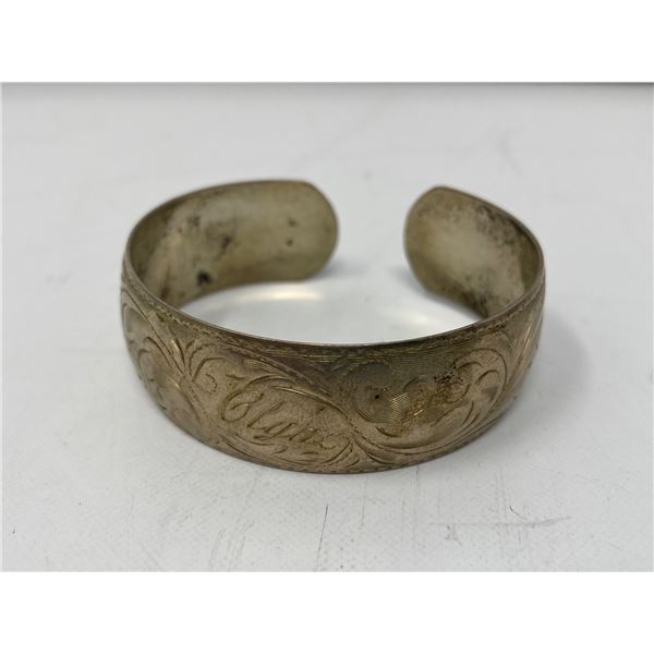Sterling Silver Carved Bracelet