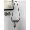 Image 3 : Sterling Silver With Stones Jewelry Set, Necklace, Earrings, Brooches, Etc..
