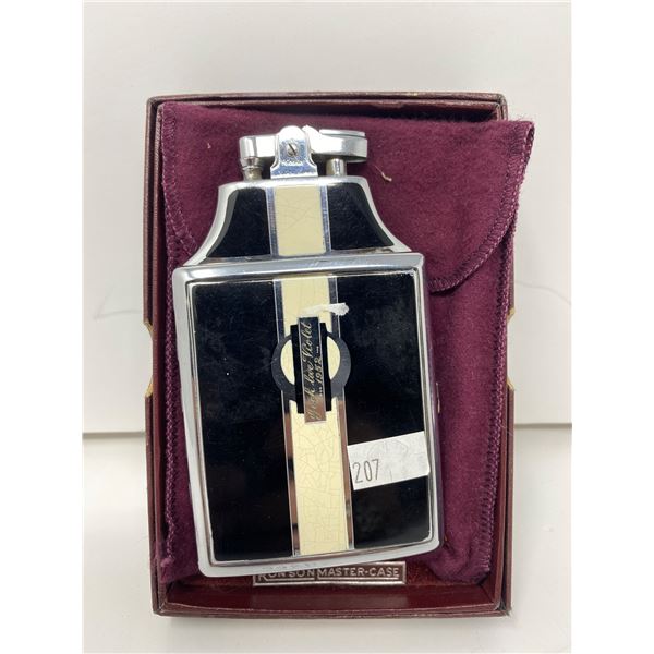 Ronson Master Case Tortoise Enamel Cigarette Case And Lighter In Original Box