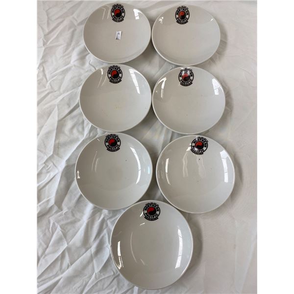 7 Vintage Northern Pacific Yellowstone Park Line Plates