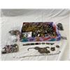 Image 1 : Large Box Full Of Costume Jewelry, Sterling , Etc..