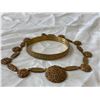 Image 2 : Gold Plated Nugget Style Necklace And Bracelet