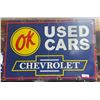 Image 1 : Porcelain On Steel Ok Used Cars Chevrolet Sign