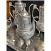 Image 2 : Embossed And Etched 5 Piece Silver Plate Tea Set