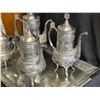 Image 3 : Embossed And Etched 5 Piece Silver Plate Tea Set