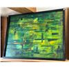 Image 1 : Framed Abstract  Oil On Board