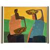 Image 2 : Framed Oil On Canvas, Abstract African Women With Fruit