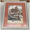 Image 1 : Framed Water Color Street Scene, By Max Vidal