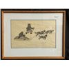 Image 1 : Framed Stonecut On Paper By Peter Aliknak
