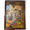 Image 1 : Framed Oil On Canvas Oman Fruit Seller