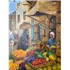 Image 2 : Framed Oil On Canvas Oman Fruit Seller