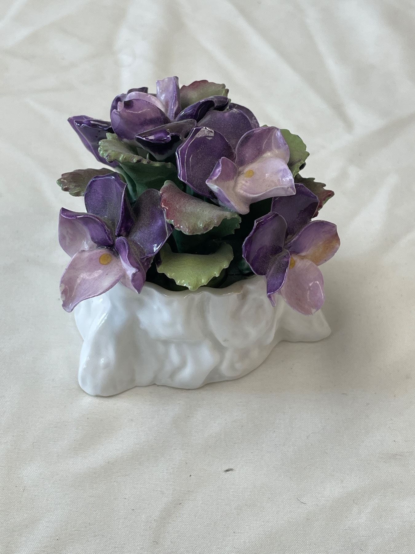 Vintage Aynsley November Violet Porcelain Flower Bouquet