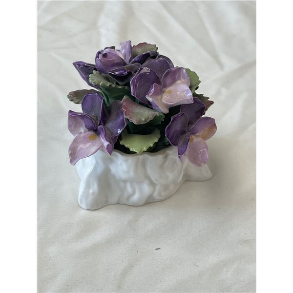 Vintage Aynsley November Violet Porcelain Flower Bouquet