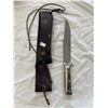 Image 3 : Antler Handled Puma Bowie Knife In Original Sheath