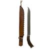 Image 1 : Large Antler Handled Knife In Leather Sheath
